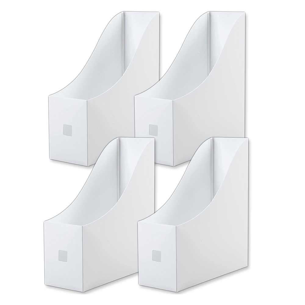 마다꾸미 플라스틱 파일 책 꽂이, 화이트 곡선, 4개 14,500원