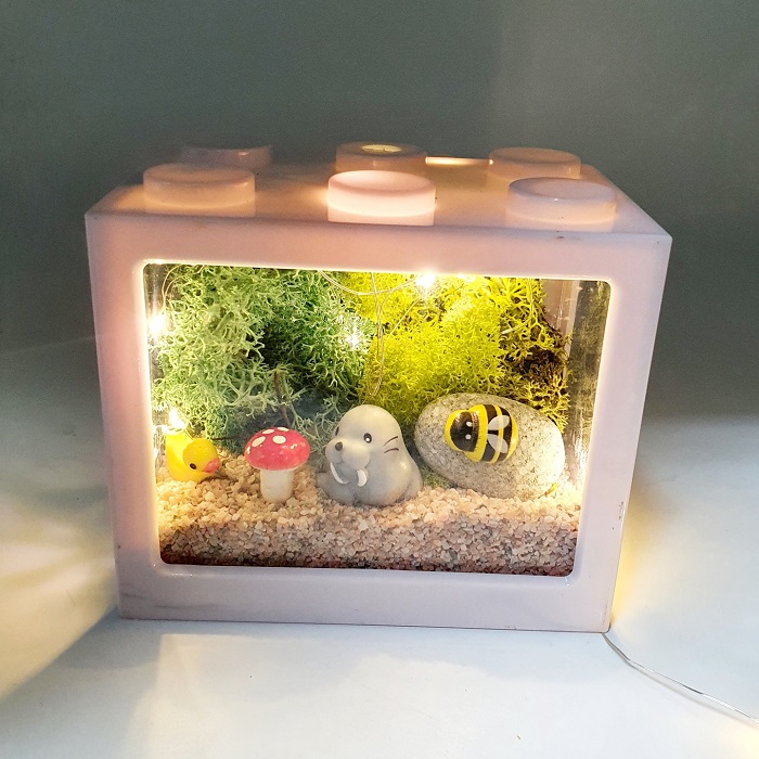 실내정화모스이끼테라리움(블럭)조명1인 9,900원