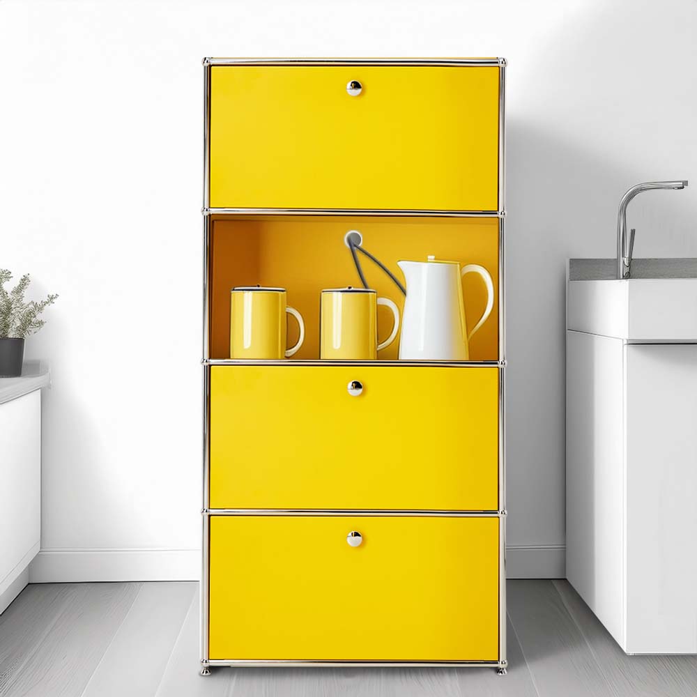 이가페 미듀센츄리 모듈가구 모노 1 x 4 베이직 타공 오픈수납장 B형 본품 방문설치, 옐로우 850,000원