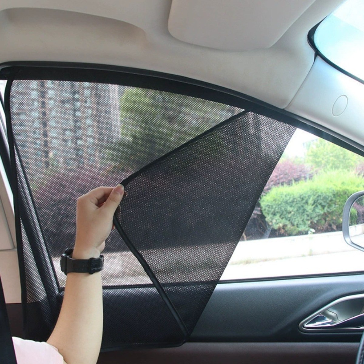 모니라 자동차 자석 창문 햇빛 가리개 매쉬 마그넷, 1개, 블랙 11,900원