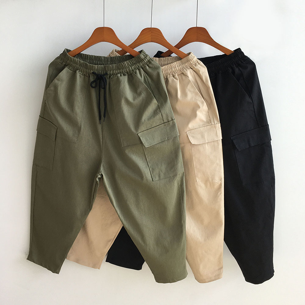 [황제패밀리] 남자 와이드 카고 편한 밴딩 팬츠 19,800원