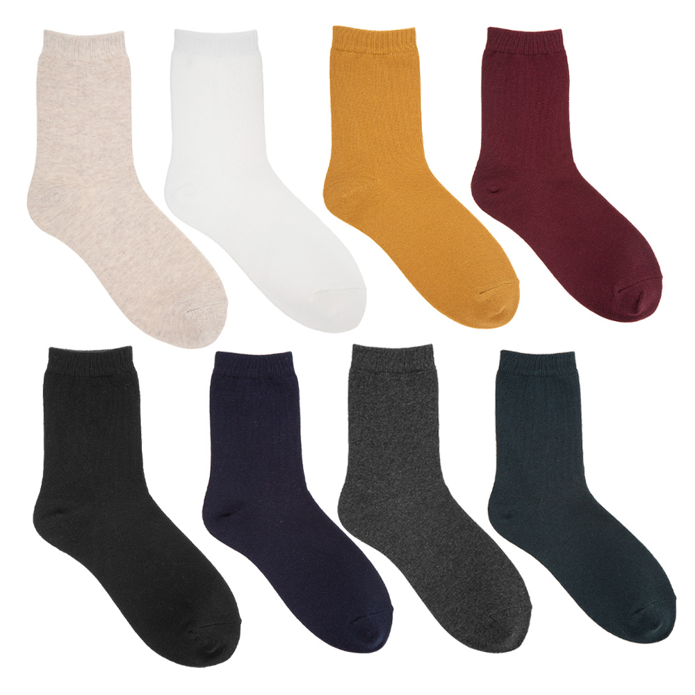 베이스알파에센셜 여성용 프리미엄 무지 중목 양말 8켤레 10,350원