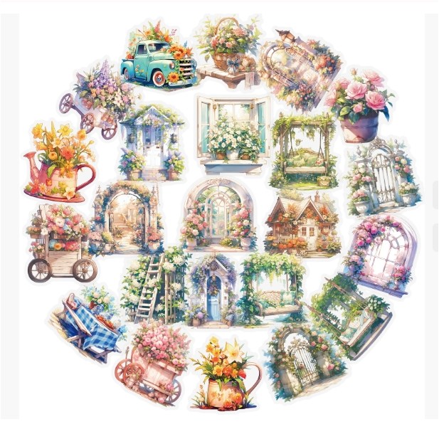 앨리스앤 빈티지 다꾸 스티커팩 가든 라이프 7,300원