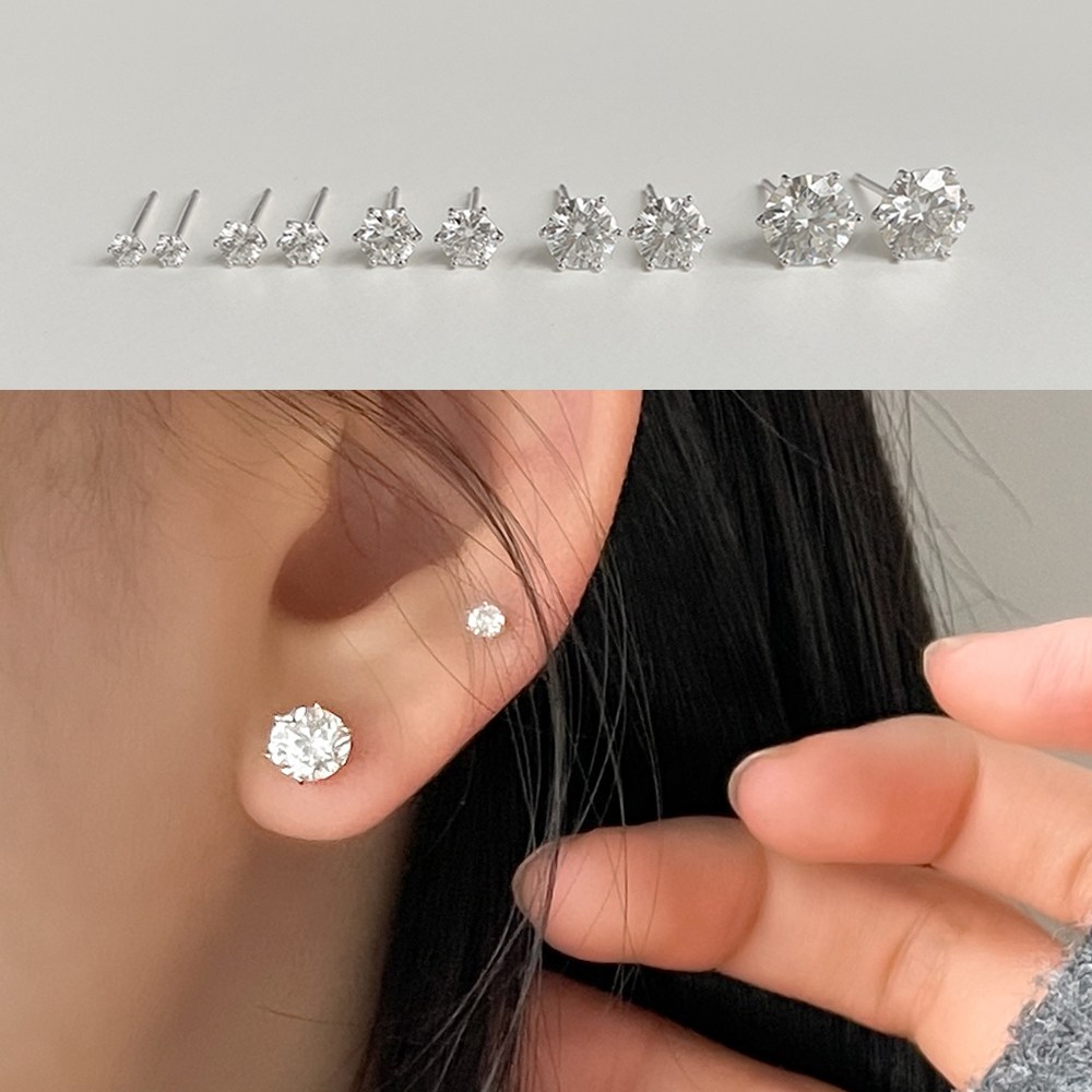 다이아모어 실버 모이사나이트귀걸이 1부 3부 5부 1캐럿 925 다이아 귀걸이 한쌍 GRA 인증서 17,500원