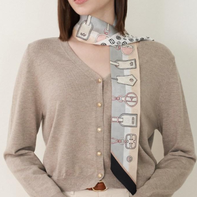 엘르 멜로디 실크 방도 스카프 SE449S302 30,000원