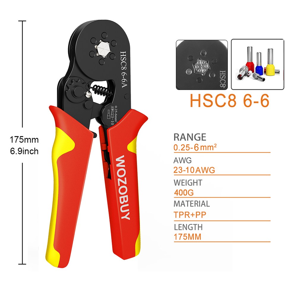 압착 플라이어 다기능 와이어 스트리퍼 수공구 전기 미니 클램프 압착 플라이어 키트 HSC8 6-4/6-6 관형 20,900원