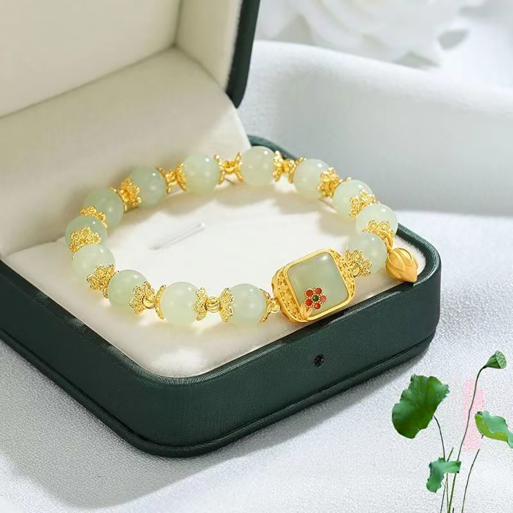 붓다베스트 여성용 소원성취 액막이 재물운 옥 팔찌 9,900원