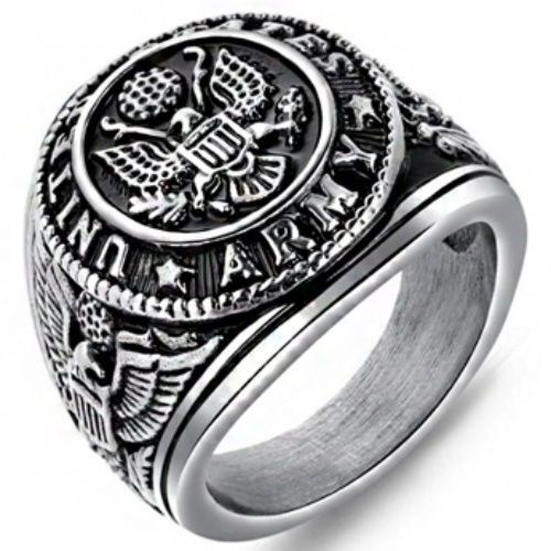 에르모사제이 맨즈 MR006 써지컬 스틸 아메리칸 전역 기념 남자 반지 17,900원