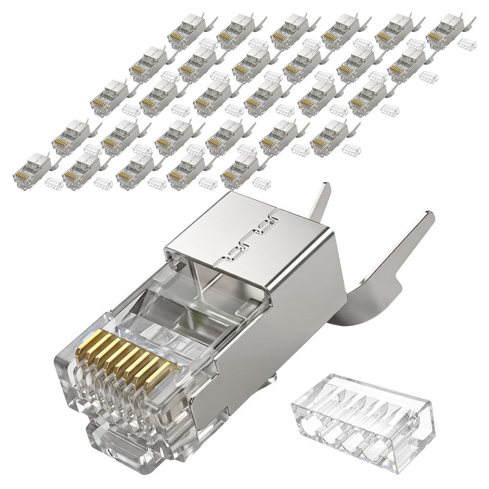 인네트워크 CAT.7 STP 랜케이블 제작용 통과형 EZ 플러그 IN-PS750SV, 100개 59,200원