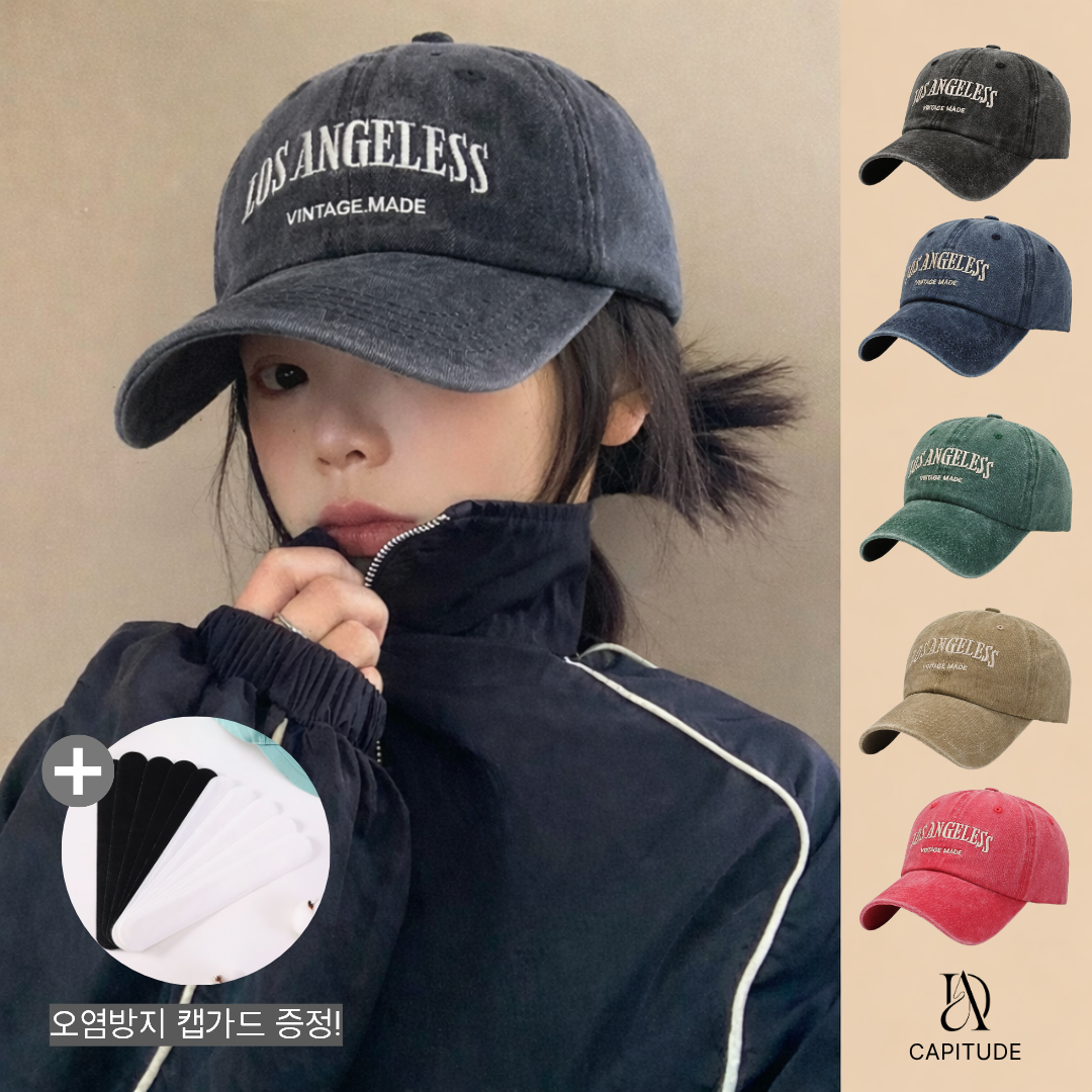 캐피튜드 로스앤젤레스 빈티지 워싱 남녀공용 볼캡 모자 (5컬러) 6,900원