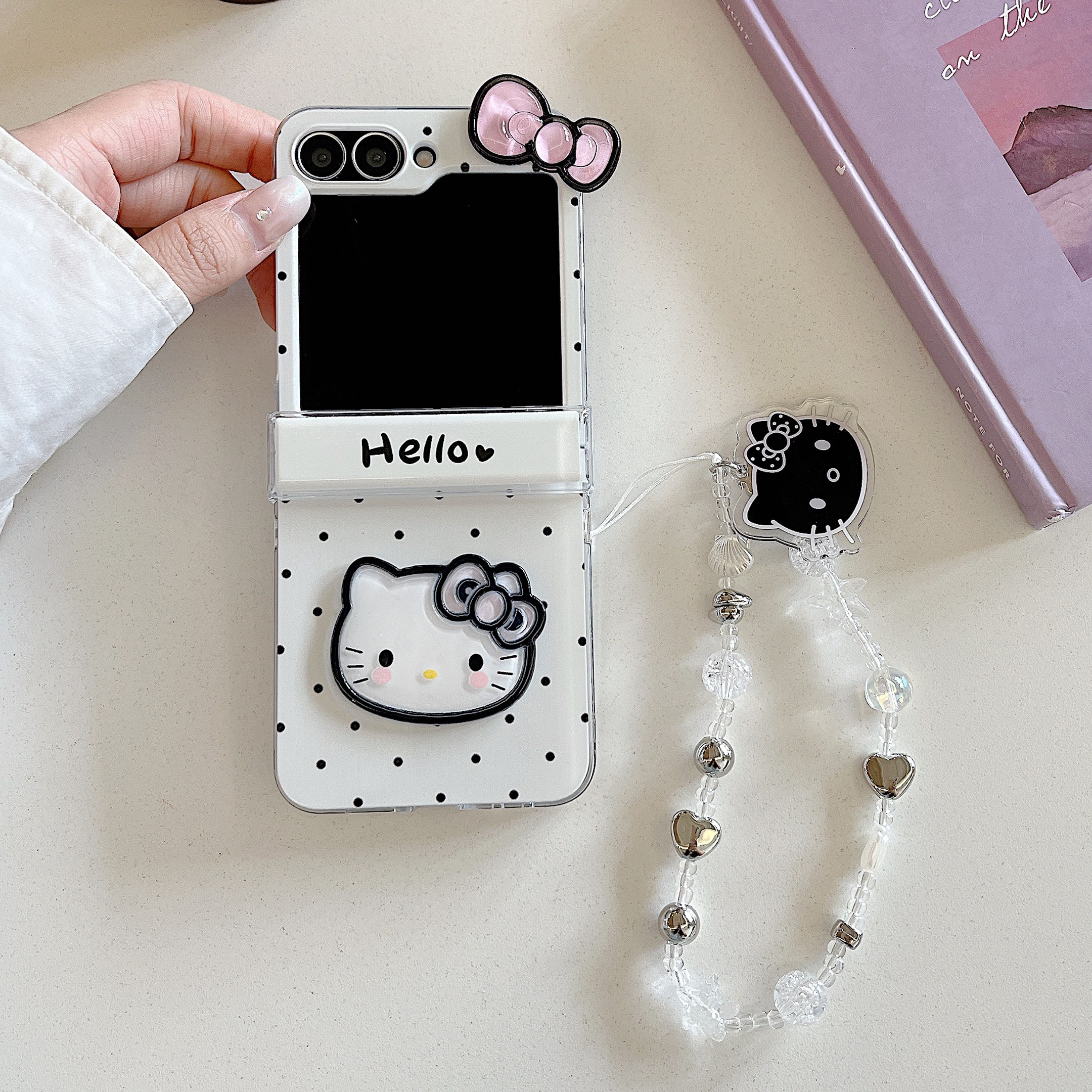 얌코 휴대폰케이스 갤럭시 z플립7 z플립5 z플립6 z플립4 힌지보호 땡땡이 고양이 쥐 핸드폰케이스 12,600원