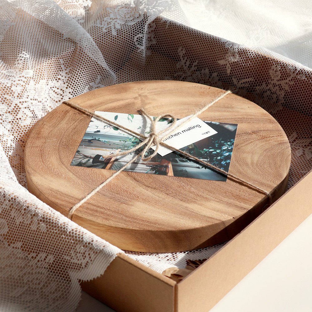 [오일키트증정+선물포장] 루드렛 레인트리 원목 원형 도마 2size 택1, 1개, 단일상품 23,900원