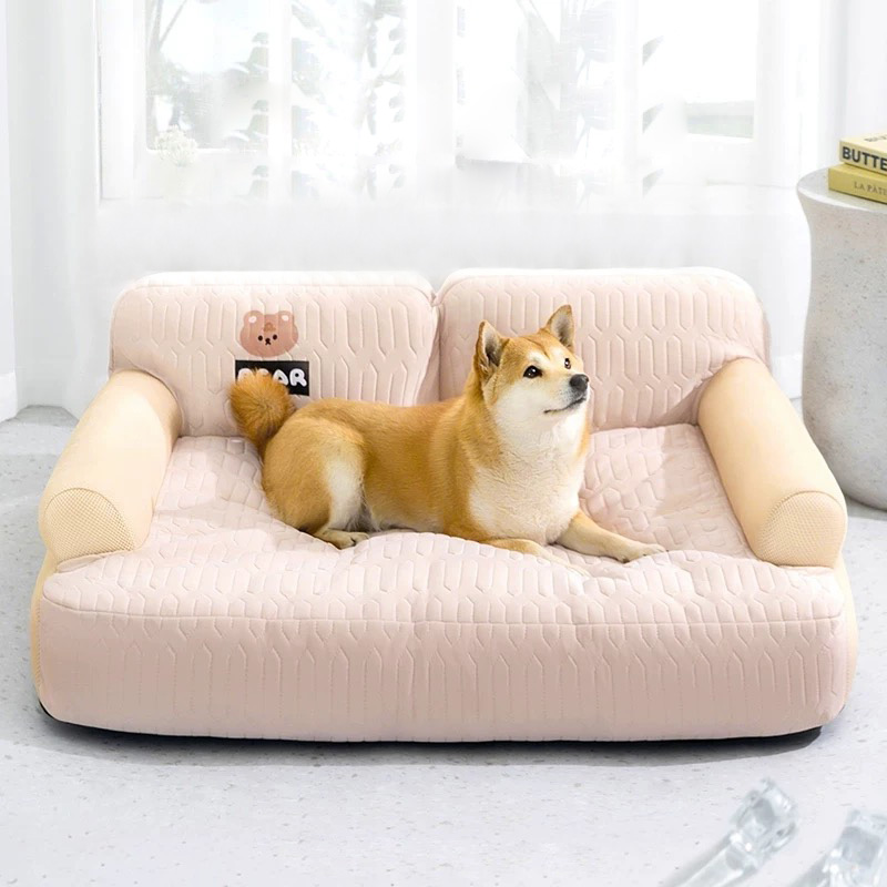 HAM 강아지 여름 쿨링 구름소파 고양이 매트 강아지 방석, 카키, 1개 38,500원