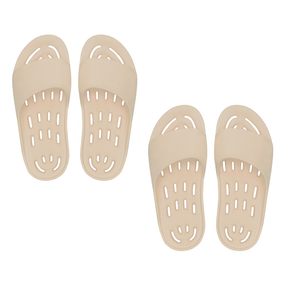 까발로 문에안걸리는 남녀공용 욕실화 물빠짐 경량 EVA 화장실슬리퍼 CA008 1+1, 2개, 베이지 14,900원