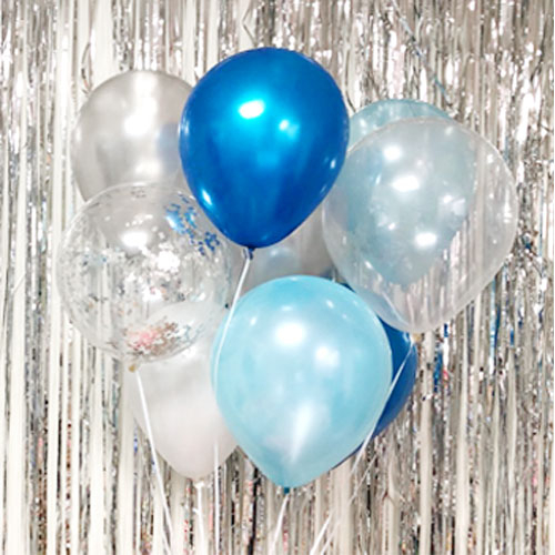 파티온 천장 풍선 10개 set (컨페티 2개 +펄풍선 8개 +컬링리본), 사파이어블루, 10개 4,500원