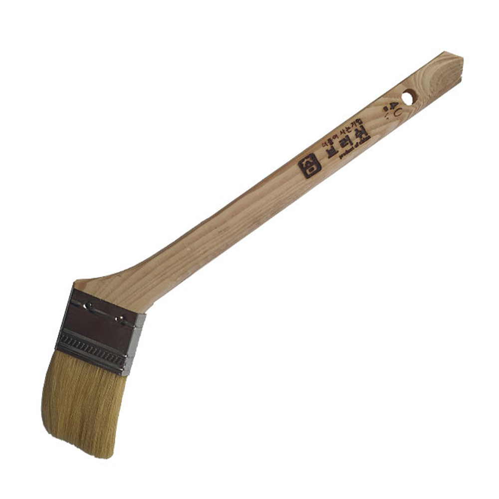 페인트마트 40mm ㄱ자 수성붓 유성붓 페인트붓 페인트브러쉬 꺾인붓 꺽인붓 참브러쉬, 1개 3,100원