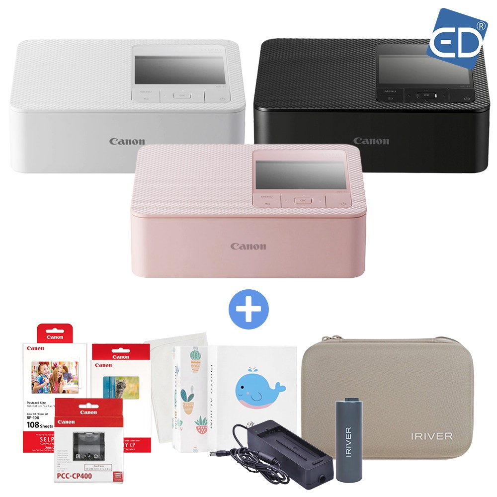 캐논 포토프린터 셀피 CP1500+인화지 RP-108+인화지 KC-36IP+용지카세트 PCC-CP400+아이리버 케이스+배터리+충전기+미니앨범+포켓융 /ED 339,000원