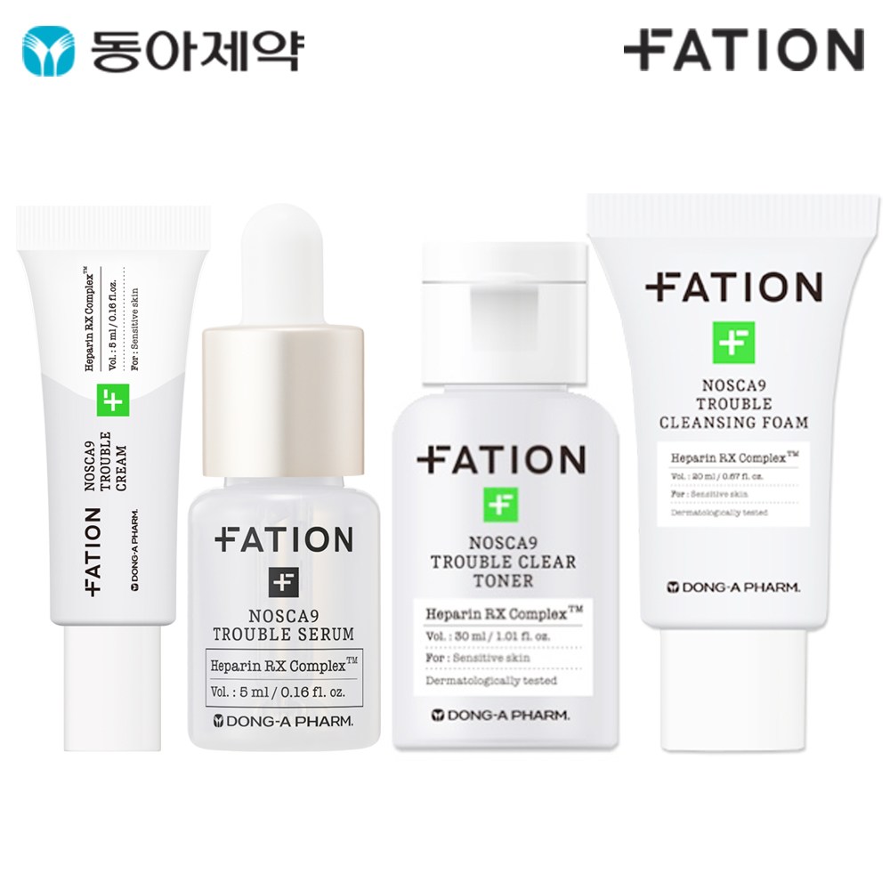 동아제약 파티온 노스카나인 4종미니세트 (세럼 5ml+크림5ml+폼 20ml+토너 30ml) 여행용 10,000원