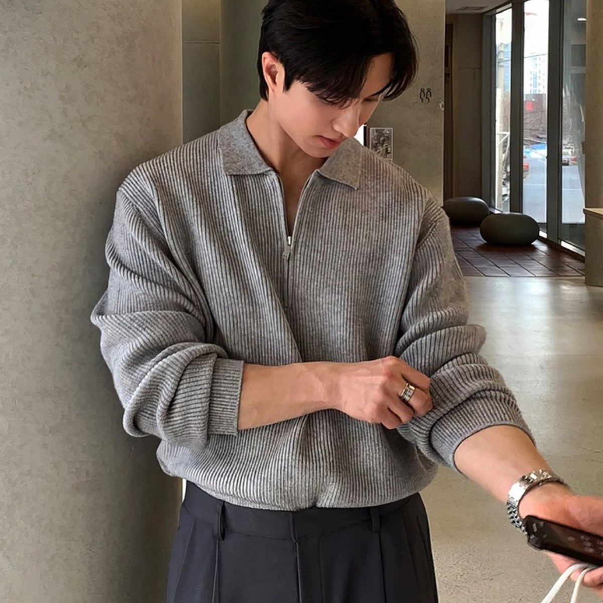 남자 스웨터 부드러운 고퀄리티 데일리 가디건 반집업 폴라 맨투맨 스판 니트 24,500원