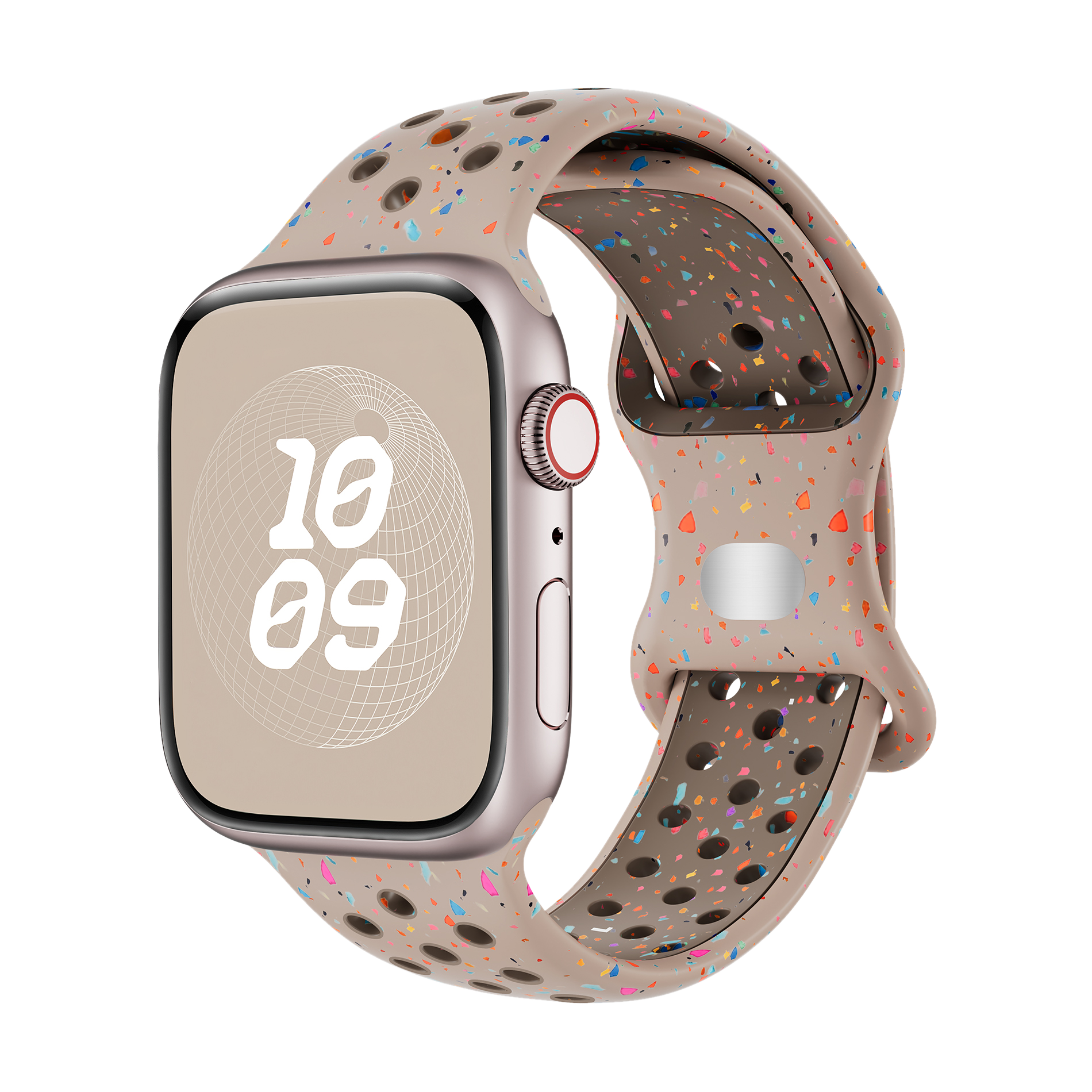 애플워치 호환 펀치 리버스 애슬리틱 실리콘 스트랩 11 10 9 8 7 6 5 4 3 울트라, 베이지 스페클드 12,900원