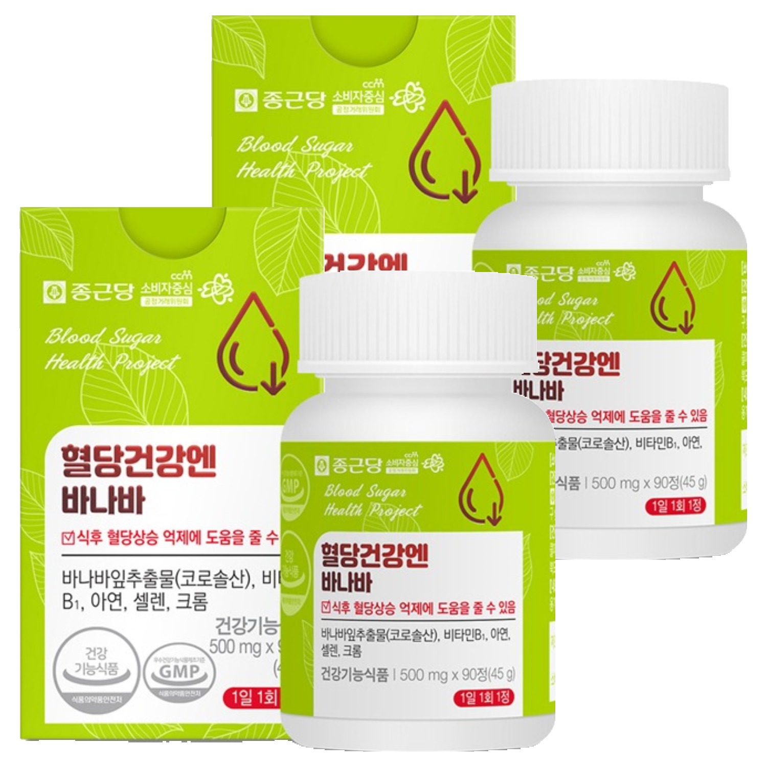 종근당 혈당건강엔 바나바, 90정, 45g, 2개 37,900원