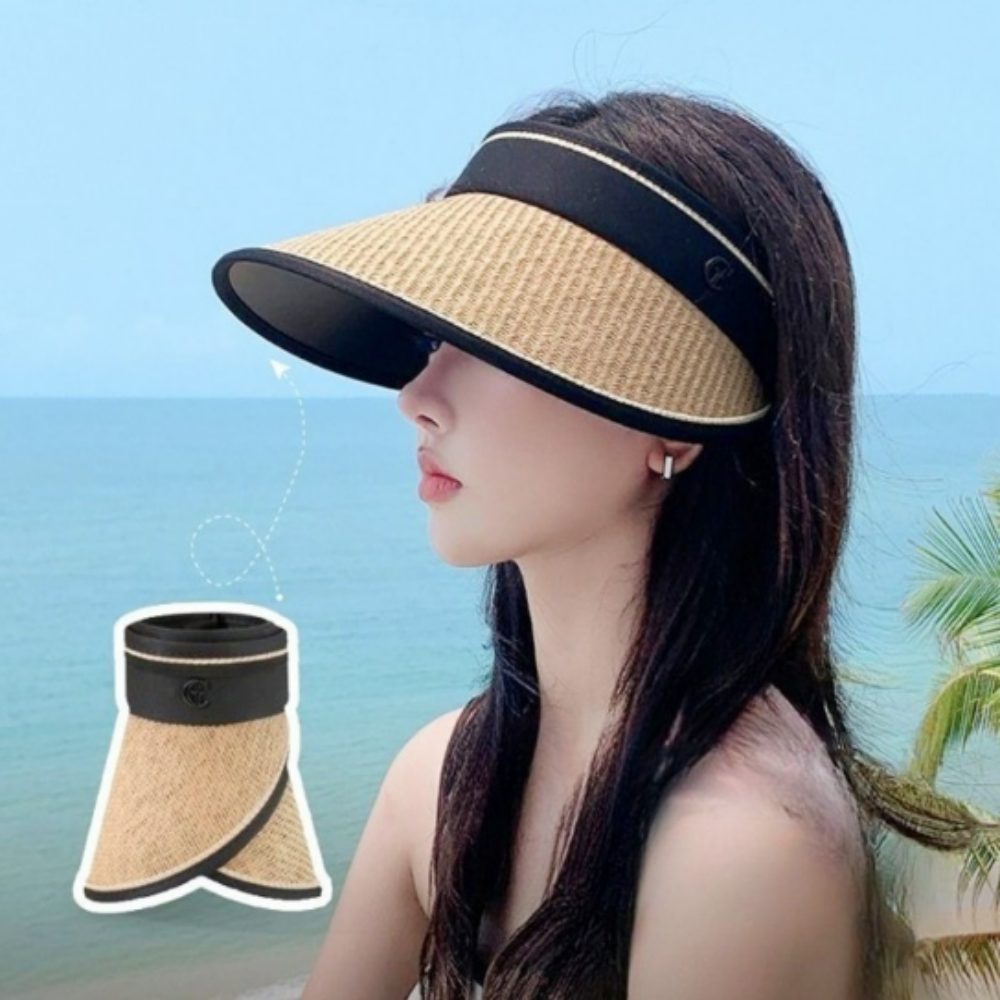 돌돌이 라탄 썬캡 시원한 여름 모자 자외선차단 여성 테니스썬캡 8,000원