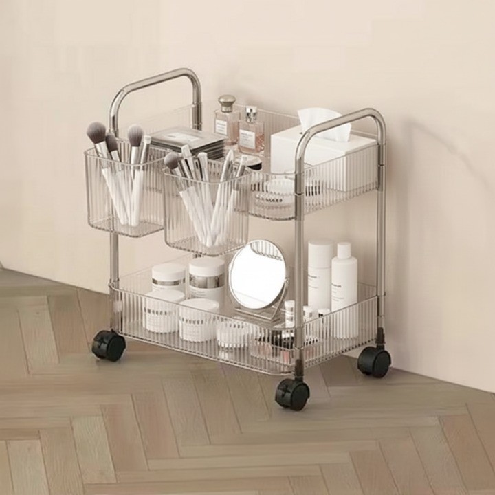 에브라잇 다용도 아크릴 미니 트롤리 + 걸이 바구니 2p 세트 10,900원