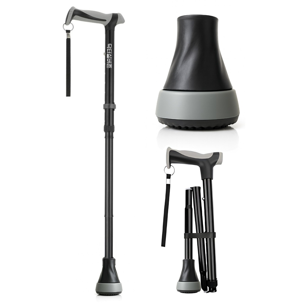 [안전인증]닥터실버존 성인용 지팡이 노인 여성 접이식 의료용 초경량 환자용 남성용 여성용, 1개, 현재가 26,090원