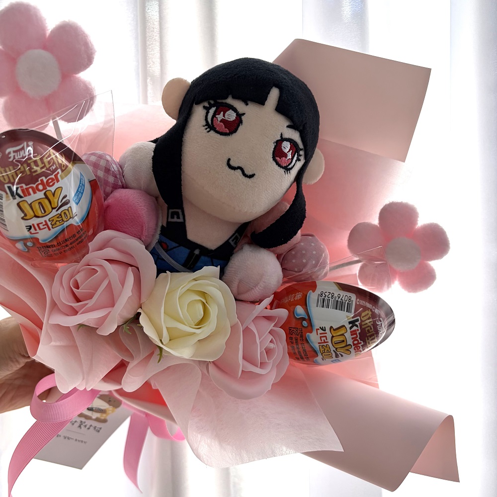 토닥꽃상점 데몬헌터스 꽃다발, 더피호랑이 킨더조이선택불가 28,000원