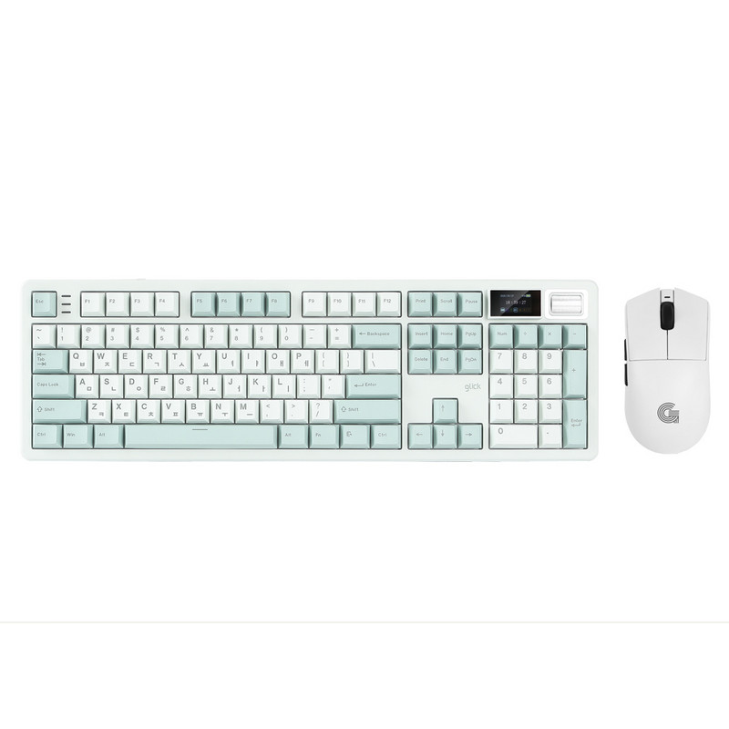 지클릭커 WMK790 8K 무선 블루투스 기계식 키보드 마우스 세트 그린라이트 도각도각45g, 일반형, 그린라이트 도각도각45g, WMK790 95,000원