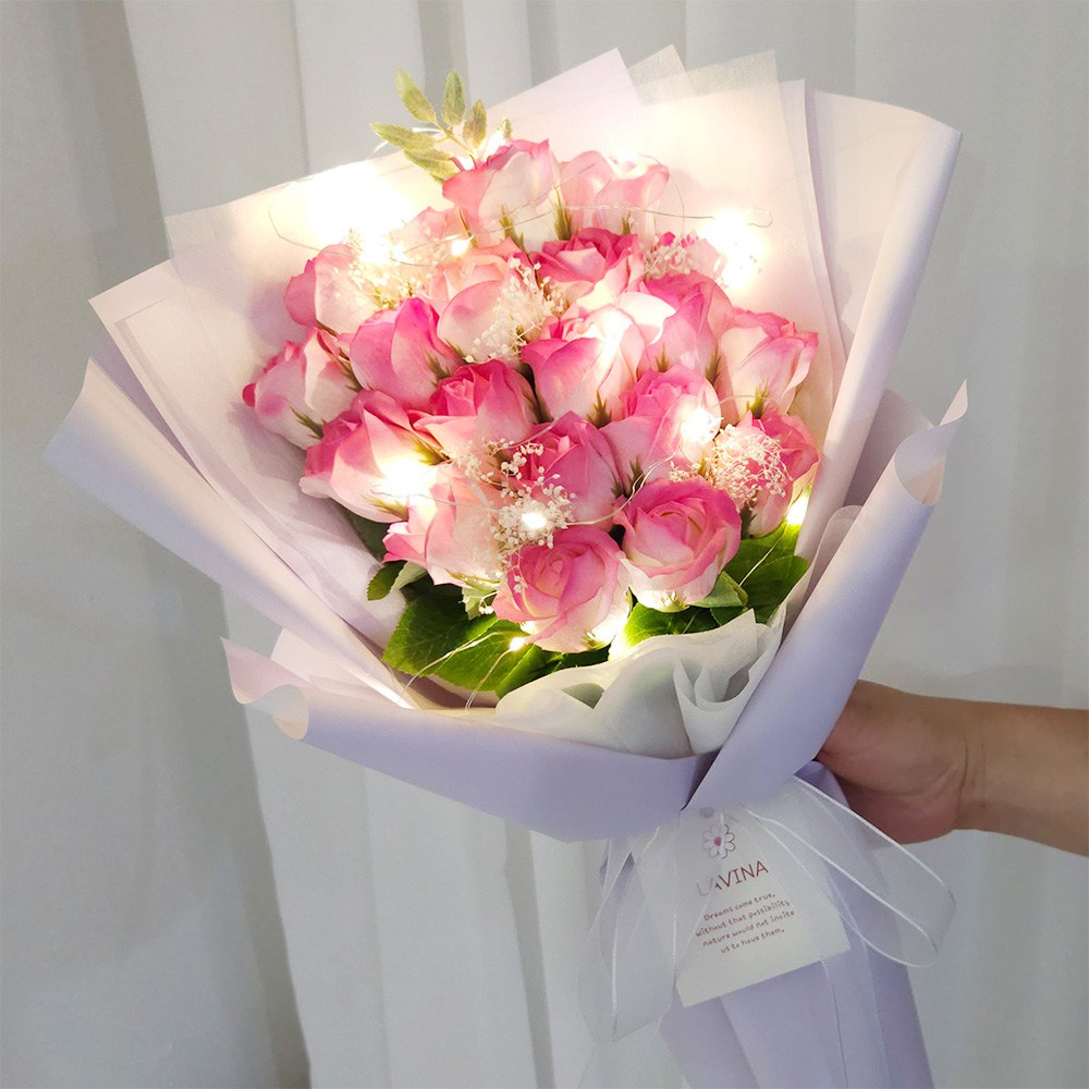 올스타 비누꽃다발 졸업식꽃다발 +LED무드등+ 쇼핑백 세트 20,270원