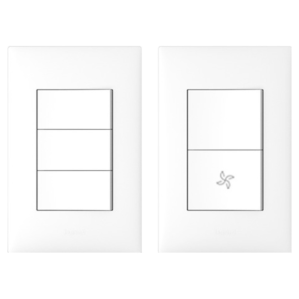르그랑 아펠라 화이트 Simple 2구 스위치 하단 FAN + 3구 스위치 세트 10,990원