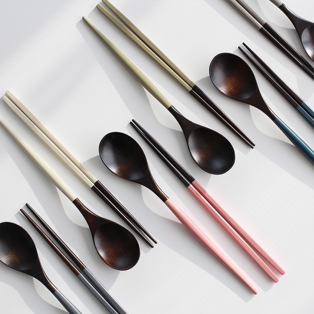 아카시아홈 아카시아목 옻칠 컬러 나무 수저세트 1+1 24,800원