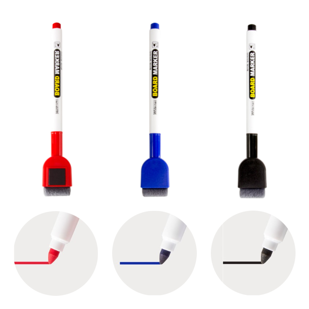 3색 보드마카 화이트보드 얇은 마카펜 지우개 달린 자석 뚜껑, 1팩, 기본 5,500원