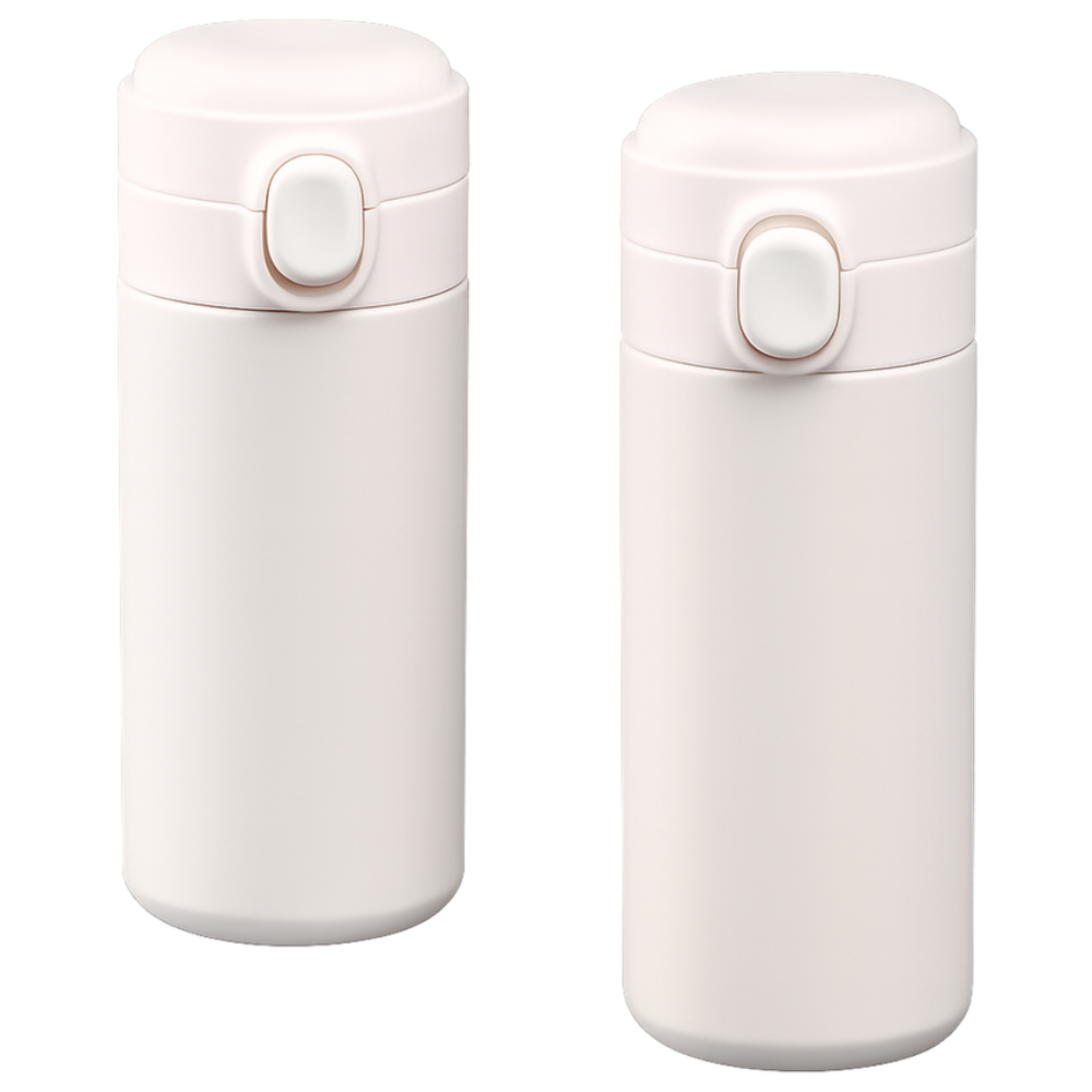 스텐304 원터치 온가족 보온보냉 텀블러 휴대용 보온병 답례품 선물용, 1개, 420ml, 화이트매트 17,190원