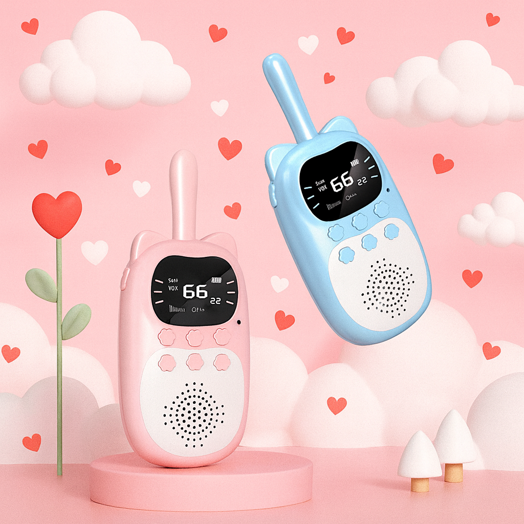 네버폴드 1+1 귀여운 미니 무전기 2대 세트 간편사용 저출력안전 최대 3Km LED라이트 28,900원