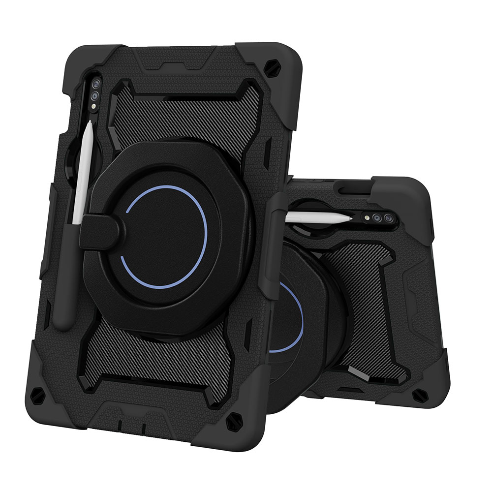 하푼 스탠드 회전 거치 핸들 펜수납 스트랩 케이스, 레인보우-블루 24,800원