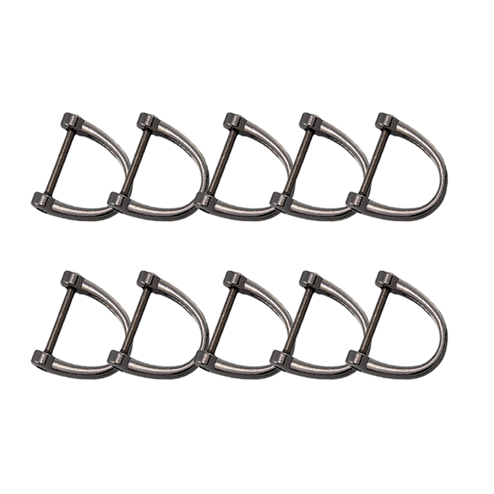 뽀아샵 가방끈 가죽공예 DIY 부자재 D링 연결고리 J-J014, 10개, 유광블랙 9,000원