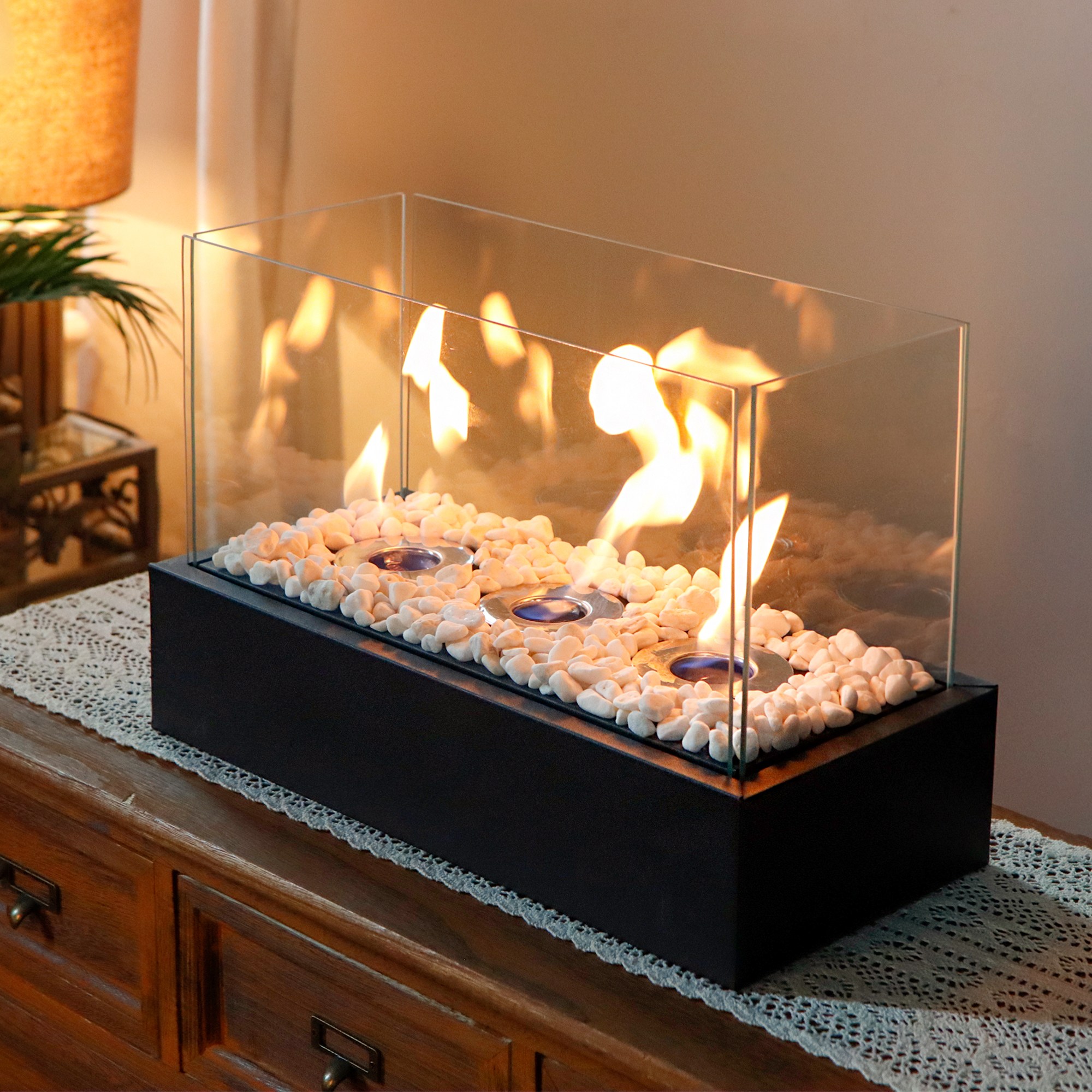 JHY DESIGN 캠핑 화덕 가정용 에탄올 직사각형 난로 집들이선물 29cm, 1개, 블랙 50,280원