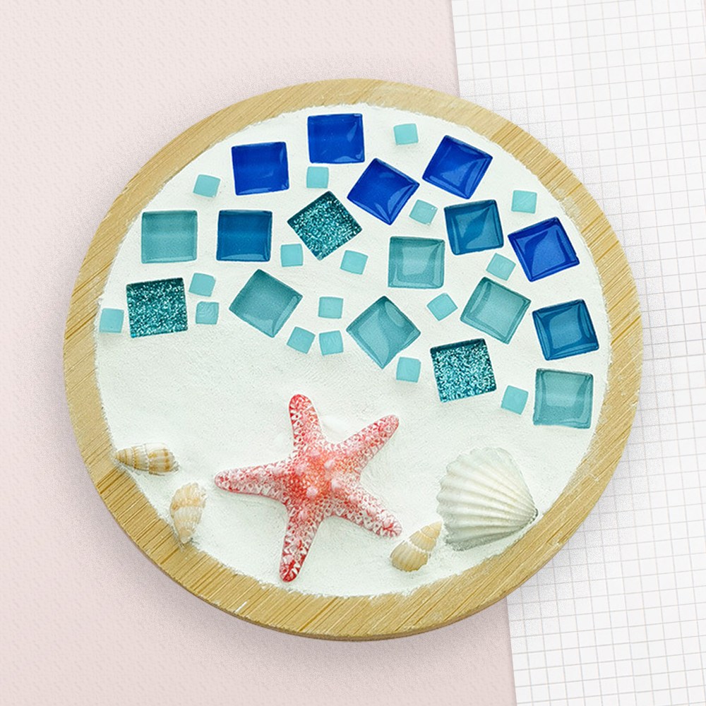 오꿈 티코스터만들기 DIY 컵받침 패키지 우드 타일공예, 불가사리, 1개 10,000원