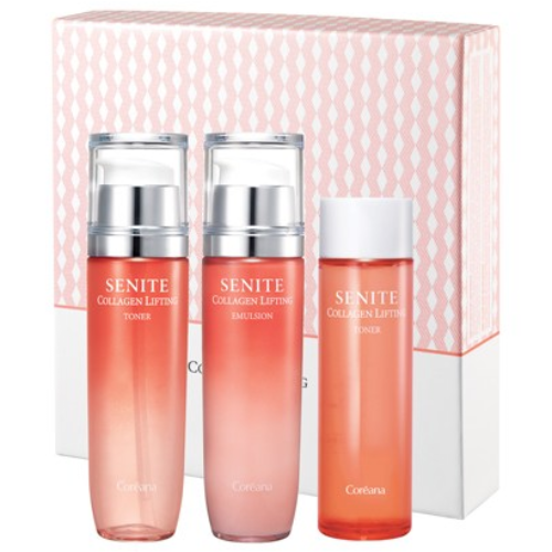 [3종]코리아나 세니떼 콜라겐 리프팅 2종기획(토너,에멀션,토너리필)+쇼핑백, 1세트 64,000원
