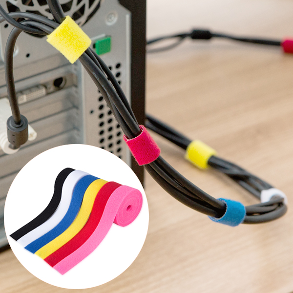 ZIOBIZ Velcro 밸크로 2M 5M 자유롭게잘라쓰는 찍찍이 벨크로 타이 테이프 케이블타이 선정리 전선정리 4,800원