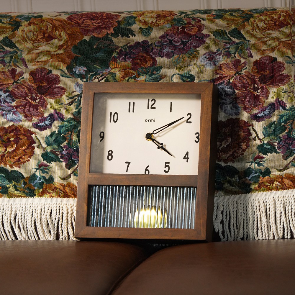 오르미 레트로 모어클락 우드 무소음 벽시계 추시계 괘종시계 31,000원