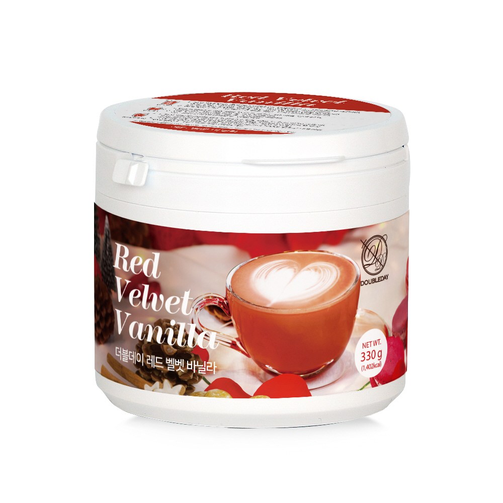 [더블데이] 레드 벨벳 바닐라 파우더 홈카페 330G / 라떼 프라페 음료 베이스 믹스 7,500원