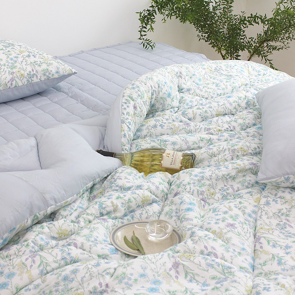 플라워패턴 부드러운 모달 100% 옥수수솜 먼지없는 사계절 이불 79,900원