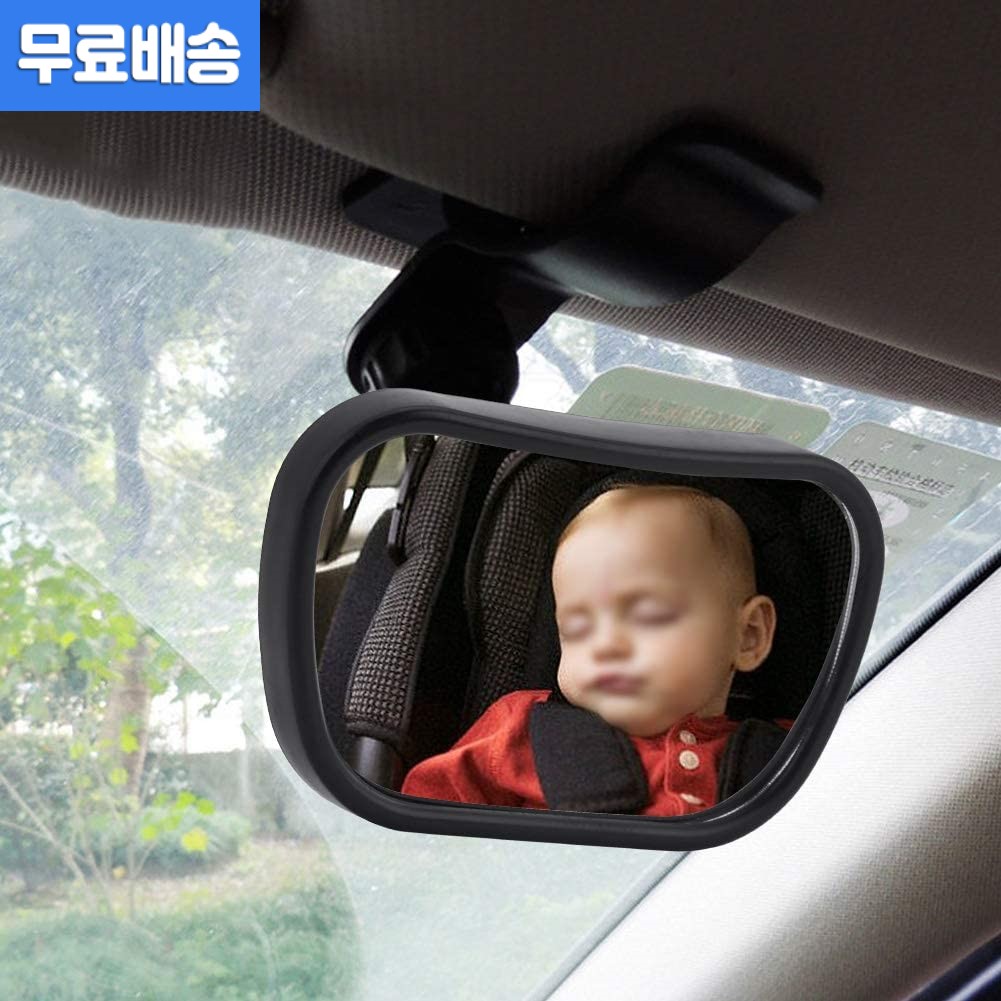 이로움 차량용 후방안전거울 룸미러 / 360도 회전식 선바이저 뒷좌석 카시트 아기 확인 보조미러 거울 1P (유리흡착식 & 클립형 겸용) 13,800원