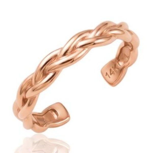 14K 금반지 골드 여자 여성 데일리 레이어드 트위스트 오픈 길이조절 링 반지 280,710원