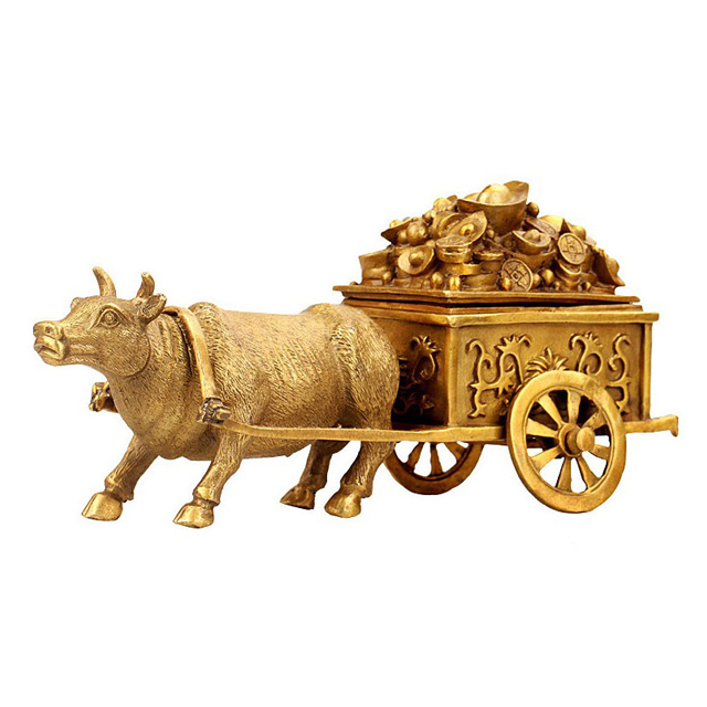 황동 소장식품 돈수레 금전을 끌어오는 황소 풍수인테리어소품 188,000원