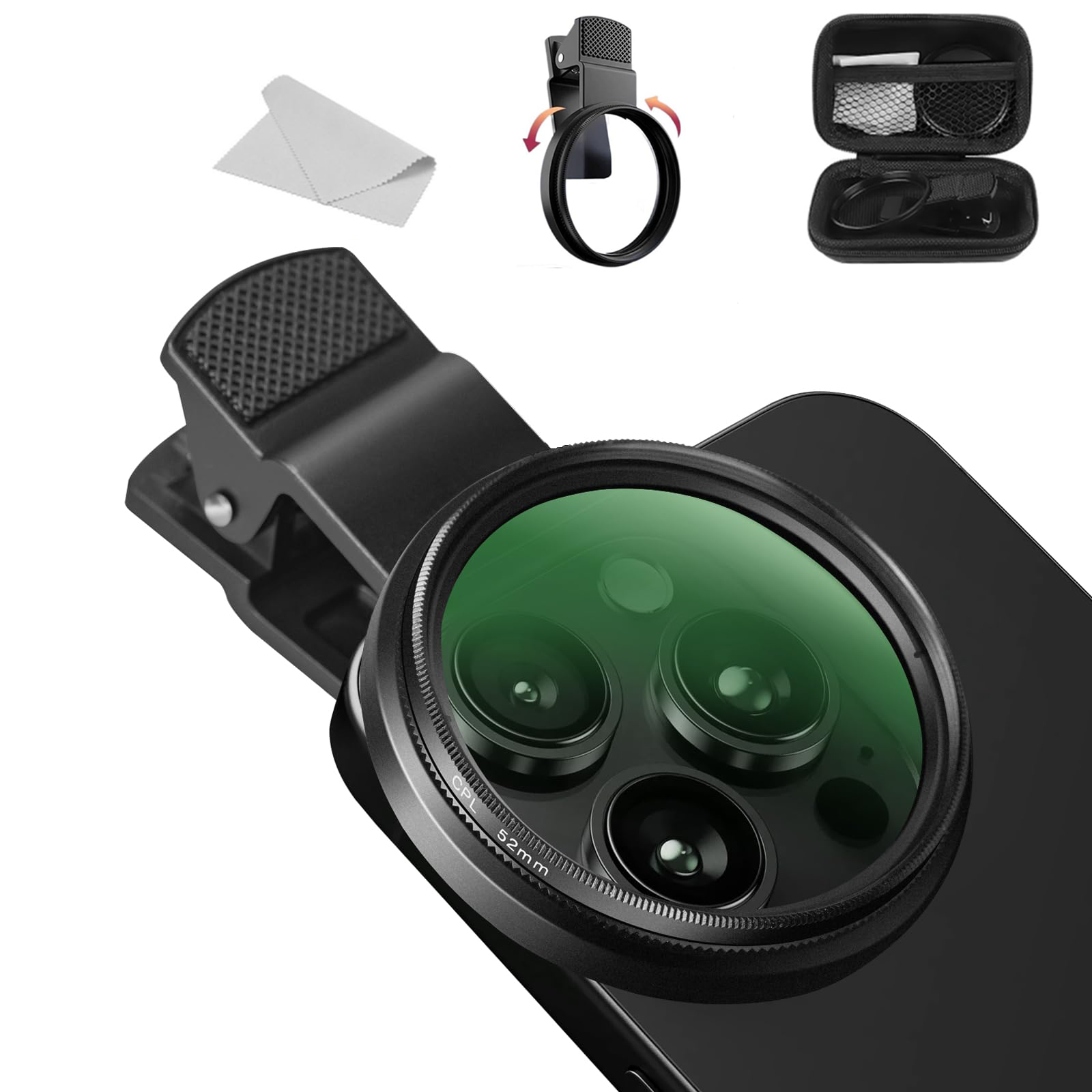 루이 CPL필터 프로페셔널 52mm 반사제거  휴대폰 클립 세트 9,900원