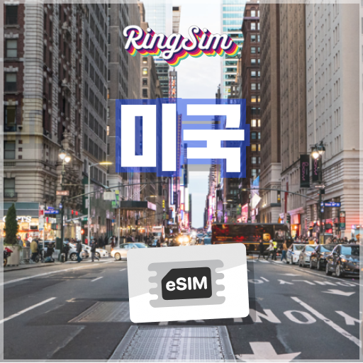 링심 미국이심 미국전지역 데이터무제한 뉴욕 LA 여행 esim 유심, 1개, 매일 1GB, 3일 6,000원